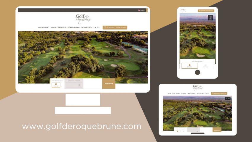 design nouveau site golf de roquebrune