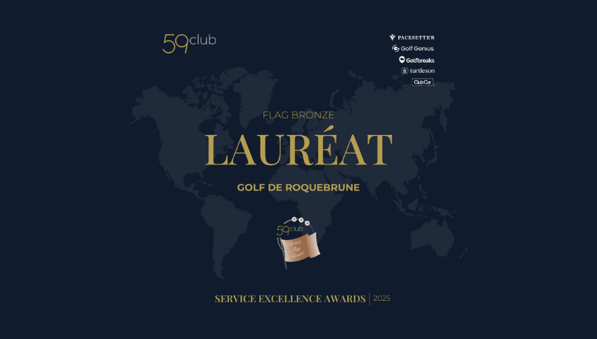 Le Golf de Roquebrune récompensé pour la 2ème année consécutive aux Trophées Européens de l’Excellence 59club - Open Golf Club